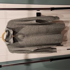 LOFT zip neck tunic in moss green